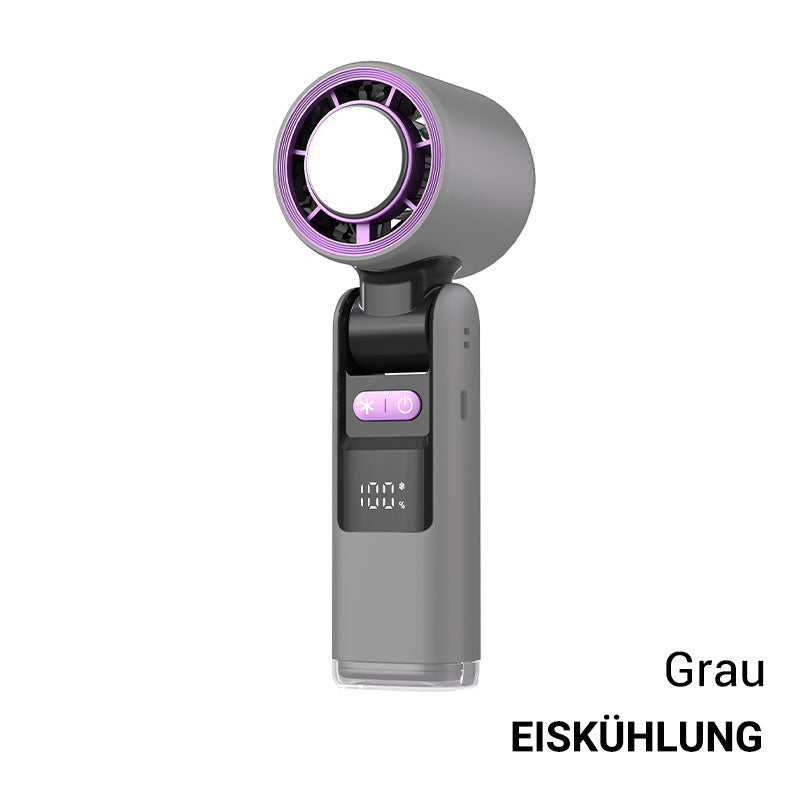 🧊 SOMMERAKTION -50%! 💦 2026 Mini-Röhrenventilator – Leistungsstarke Eiskühlung, 4000-mAh-Akku, 183 mm kompakt · Grau, Rosa & Weiß ❄️🔥