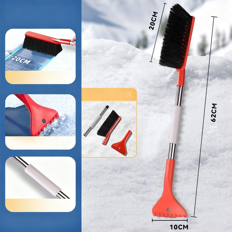 ❄️ 2-in-1-Schneebürste und Eiskratze