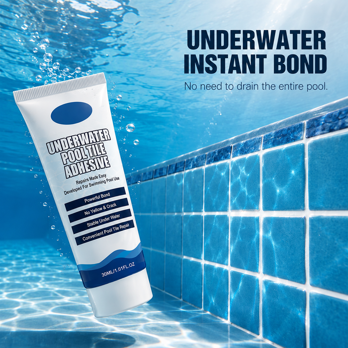 🥳Hochfester Kleber für Unterwasser-Poolfliesen