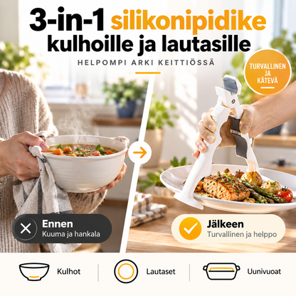 3-in-1-Silikongreifer für Schüsseln und Teller