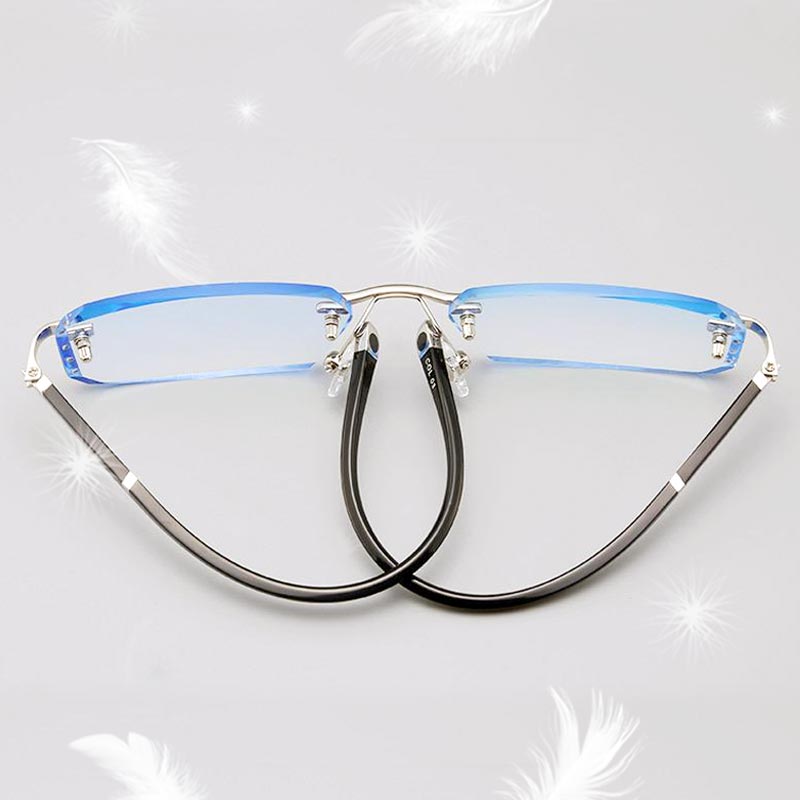 🔥Neue Saphir-Lesebrille mit hoher Härte und blauem Rand✨