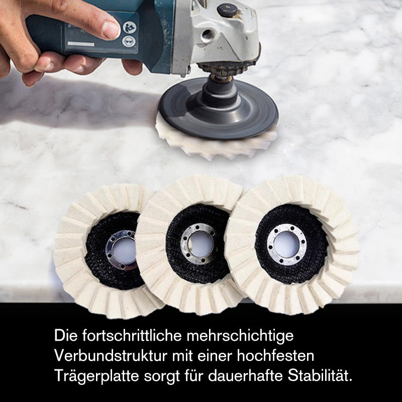 ⚡50 % RABATT !!✨ Wollpolierscheibe für Winkelschleifer – Hochglanz-Spiegelfinish! Langlebig  Vielseitig! 🔧