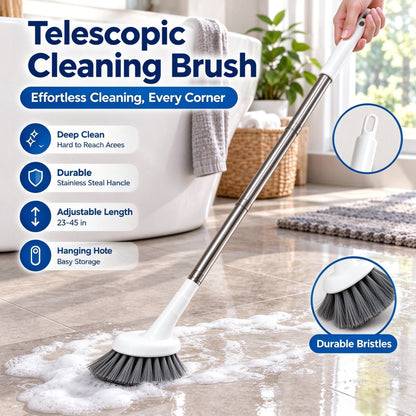 📢 ⏰ Teleskop-Reinigungsbürste | Scheuerbürste für schwer zugängliche Ecken🚽