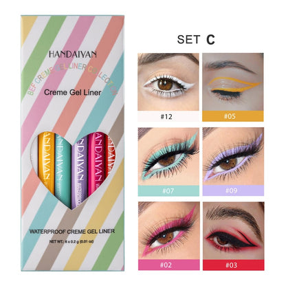 Set mit 20 langanhaltenden, wasserfesten und mehrfarbigen Eyeliner-Stiften