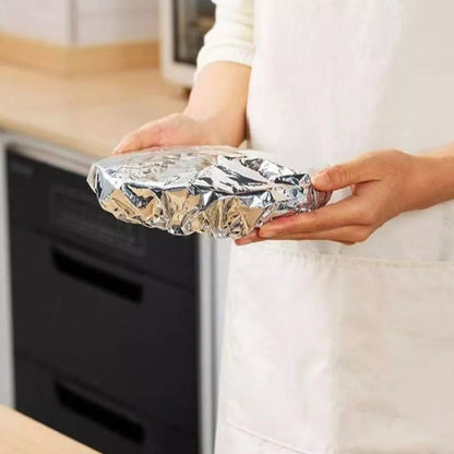 💞Mehr als 50.000 Einheiten verkauft!✨ Lebensmittelabdeckung aus Aluminiumfolie – schließt die Feuchtigkeit ein, hält Lebensmittel frisch, verhindert das Vermischen von Staub und Gerüchen, geeignet zum Abdecken von Reis, Gemüse und Obst 🍎🥗