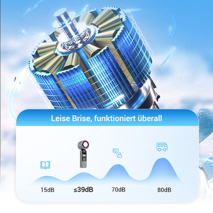 🧊 SOMMERAKTION -50%! 💦 2026 Mini-Röhrenventilator – Leistungsstarke Eiskühlung, 4000-mAh-Akku, 183 mm kompakt · Grau, Rosa & Weiß ❄️🔥