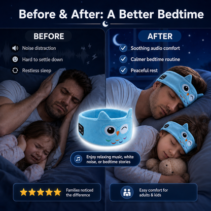 🥳2026 HEISSER VERKAUF🥳💞Über 50.000 verkauft!🎧😴  Bluetooth-Stirnband für Kinder – 2-in-1: Weiches Stirnband und Schlafmaske. Perfekt für Reisen oder zum Mittagsschlaf. 🧸✨