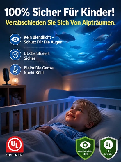 🌌 JETZT 50 % RABATT! 💫 USB-Lampe mit Sternenhimmel-Projektion – 13 austauschbare Filmplatten & flexibler Hals – perfekt für das Schlafzimmer ✨