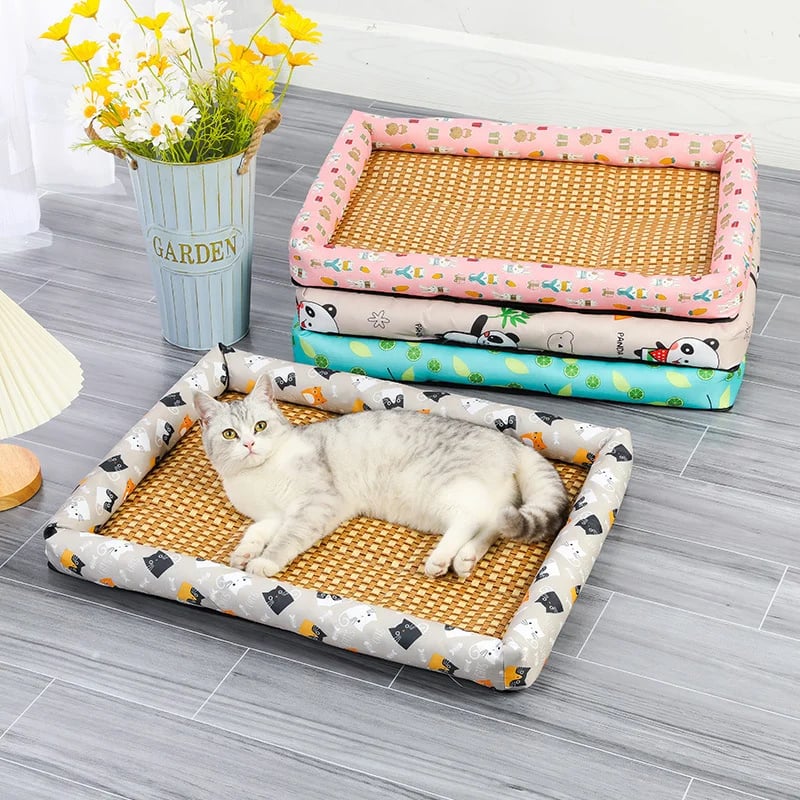 🥳HEISSER SALE 2026🥳💞50.000+ VERKAUFT!❤️   Eis-Rattan-Kühlbett für Katzen/Hunde