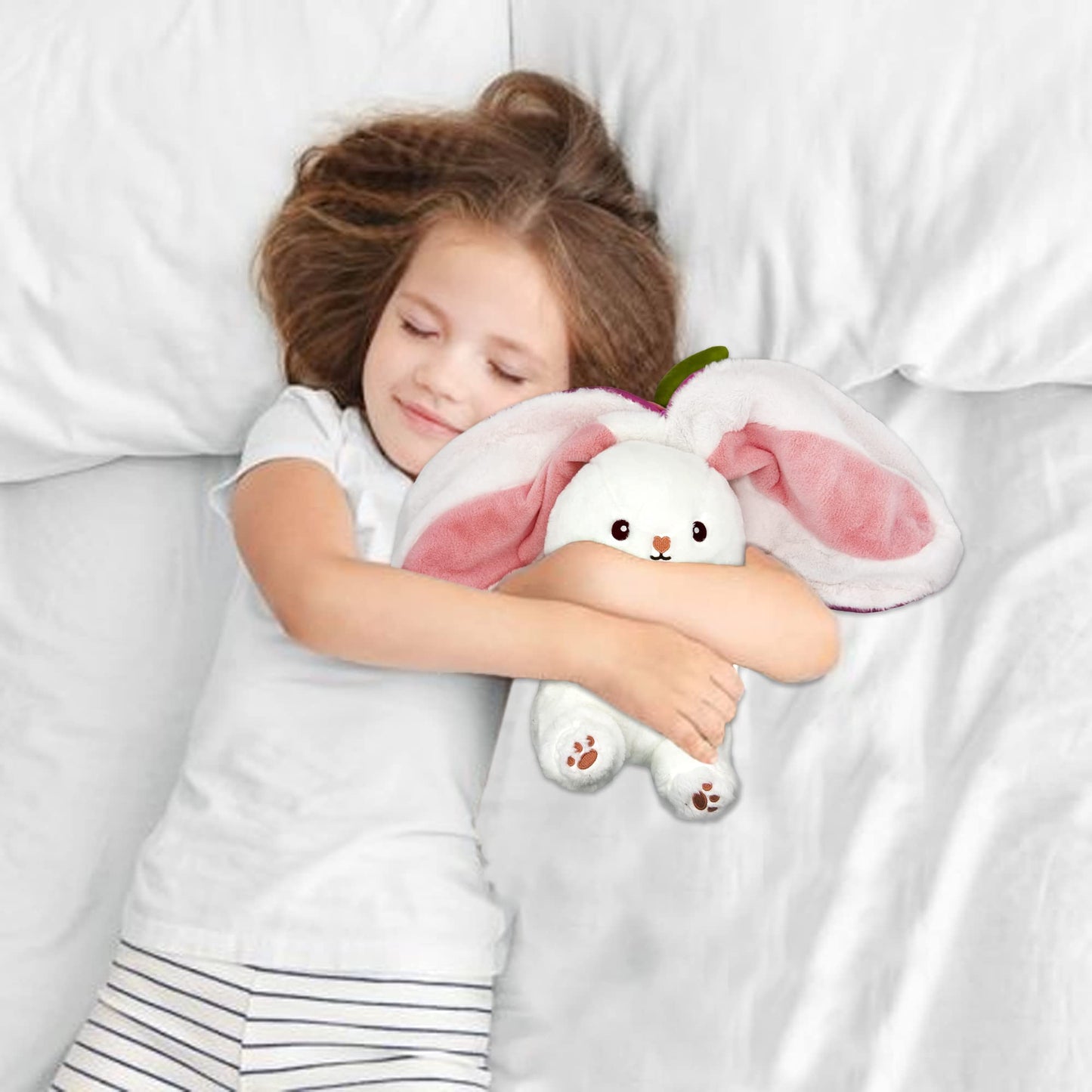 🍓 Erdbeerhäschen verwandelt sich in Häschen 🎀 Fruchtpuppe Plüschtier 🐰