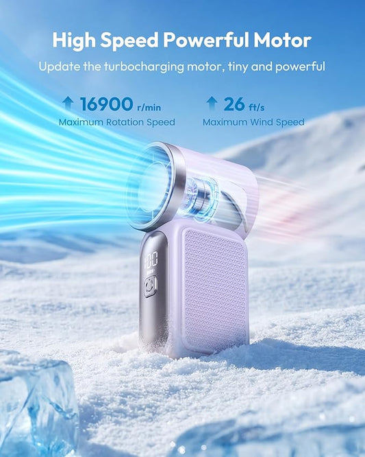🌀Nur 19.99€ diesen Sommer!!!💨Mini-Handventilator mit LED-Anzeige –👍5-stufiger Turbo-Ventilator im Taschenformat.✨Über USB aufladbar, schnelle Kühlung für Reisen und beim Schminken. Das perfekte Geschenk.  Tragbare Kühlung