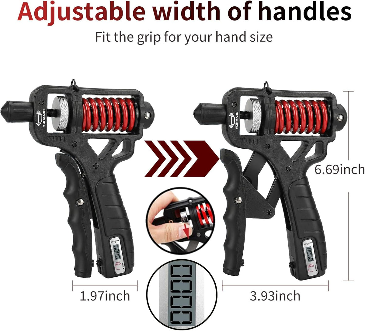 💪✨Verstellbarer Handtrainer – 5–165 kg Widerstand🔧