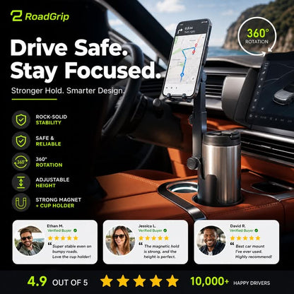 ⭐Neu eingetroffen 2026💥HEISSER VERKAUF🥳🧲Handyhalterung für Getränkehalter im Auto – 360° verstellbar, starker N52-Magnet, Einhandbedienung, passend für alle Handys, stabile Magnet- und Klemmhalterungen für sicheres Fahren