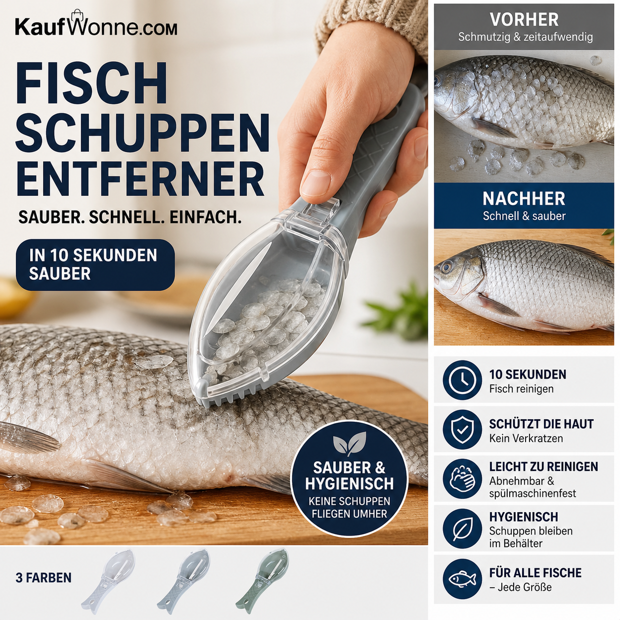 🐟Tragbarer Fischschuppenschäler