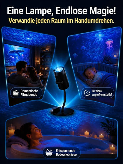 🌌 JETZT 50 % RABATT! 💫 USB-Lampe mit Sternenhimmel-Projektion – 13 austauschbare Filmplatten & flexibler Hals – perfekt für das Schlafzimmer ✨