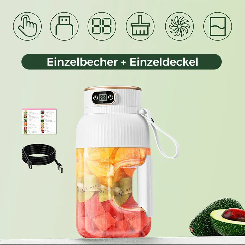 💥Heißer Verkauf ❄️Multifunctional Tragbare Saftpresse Tasse mit Digitalanzeige-Drink fresh juice for a healthy lifestyle