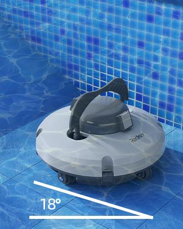 🔥Redkey Poolroboter 2026 Kabellos Poolsauger 6800mAh Akku Selbstparkend bis 200m² (Set, 45.000 Pa Saugkraft, intelligente Navigation & 180 Min. Laufzeit), Schnellladung, 45° Steigung, 90° Wandreinigung & 2 Jahre Garantie