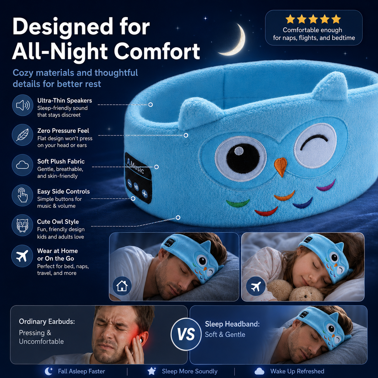 🥳2026 HEISSER VERKAUF🥳💞Über 50.000 verkauft!🎧😴  Bluetooth-Stirnband für Kinder – 2-in-1: Weiches Stirnband und Schlafmaske. Perfekt für Reisen oder zum Mittagsschlaf. 🧸✨
