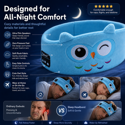 🥳2026 HEISSER VERKAUF🥳💞Über 50.000 verkauft!🎧😴  Bluetooth-Stirnband für Kinder – 2-in-1: Weiches Stirnband und Schlafmaske. Perfekt für Reisen oder zum Mittagsschlaf. 🧸✨