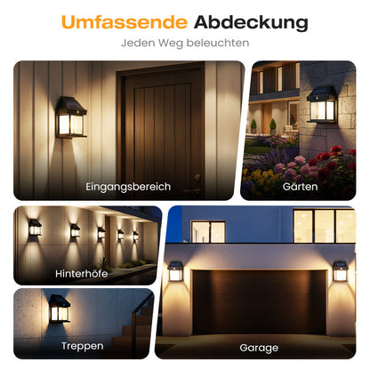 🐺✨ Bewegungs-Sensor Solar-Wandleuchte in Wolfram-Design – automatisch, wetterfest & energieautark. Perfekte Sicherheitsbeleuchtung für Garten und Eingang. 🌞🔋