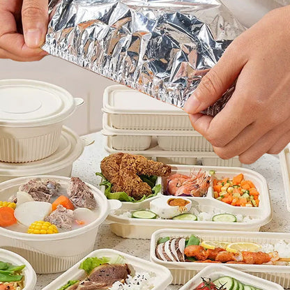 💞Mehr als 50.000 Einheiten verkauft!✨ Lebensmittelabdeckung aus Aluminiumfolie – schließt die Feuchtigkeit ein, hält Lebensmittel frisch, verhindert das Vermischen von Staub und Gerüchen, geeignet zum Abdecken von Reis, Gemüse und Obst 🍎🥗
