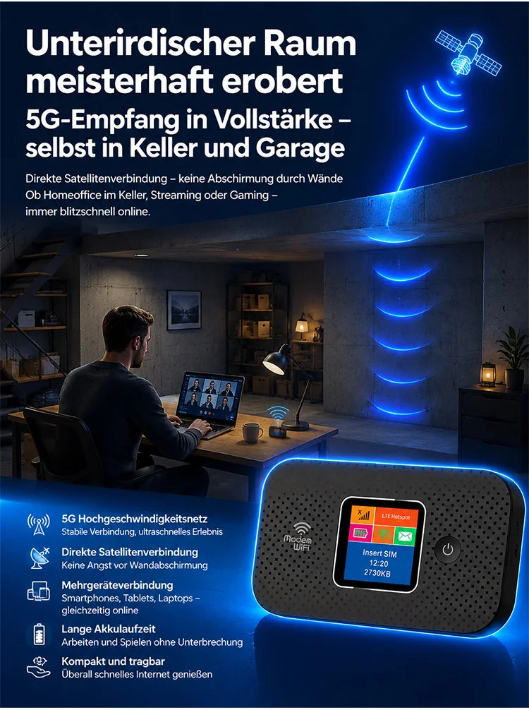 🥳HEISSER SALE 2026🥳💞50.000+ VERKAUFT!👵❤️  Mobiler Hotspot mit vollständiger WLAN-Abdeckung