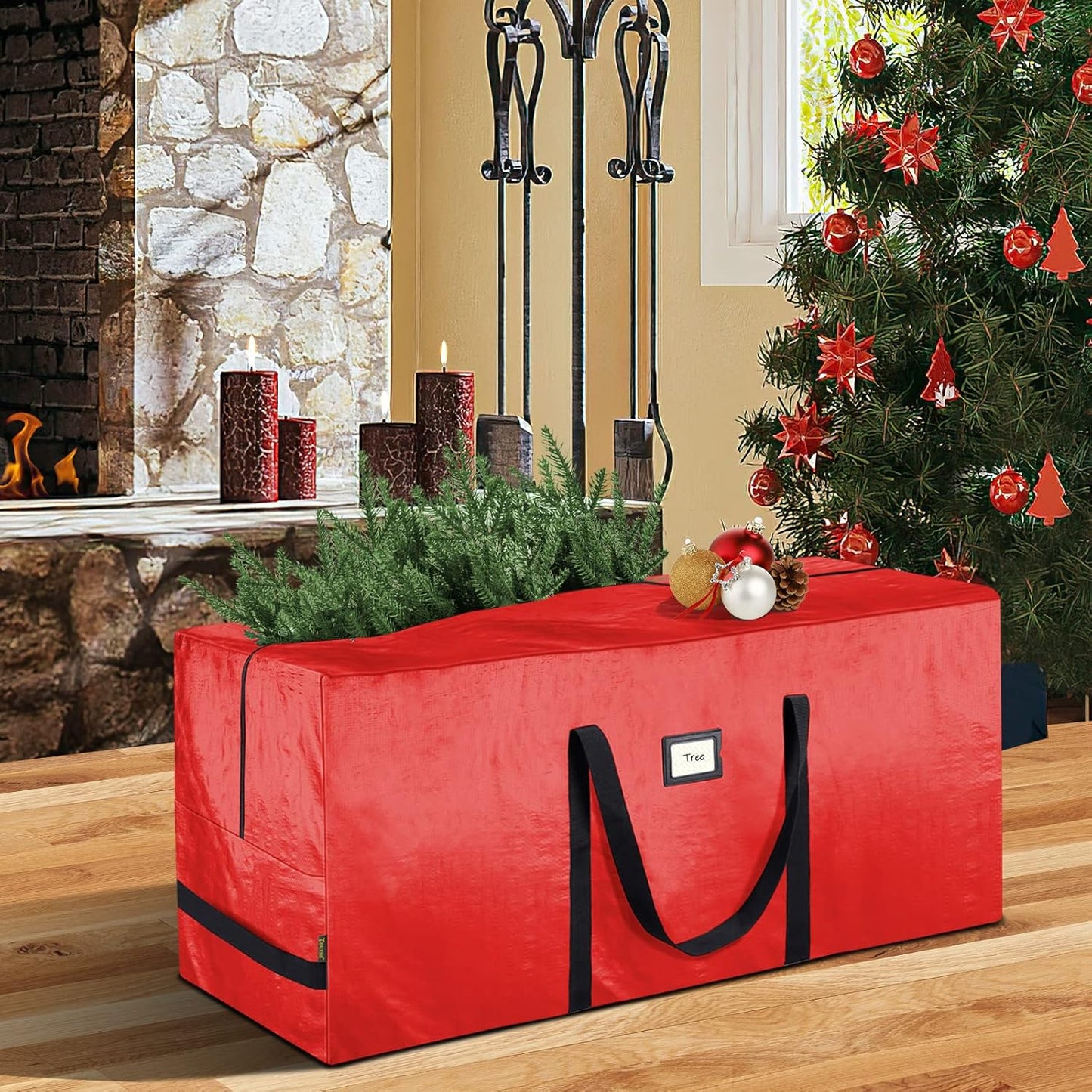 🎅Weihnachtsausverkauf 50 % RABATT🌟Langlebige, wasserdichte Aufbewahrungstasche für Weihnachtsbäume 🎄
