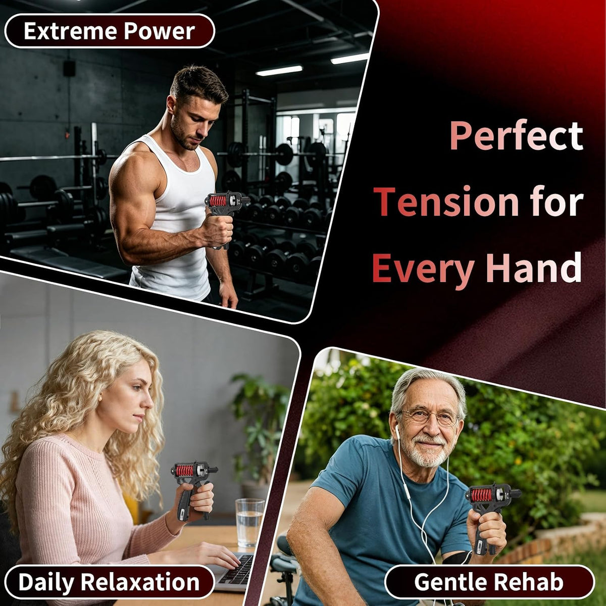 💪✨Verstellbarer Handtrainer – 5–165 kg Widerstand🔧