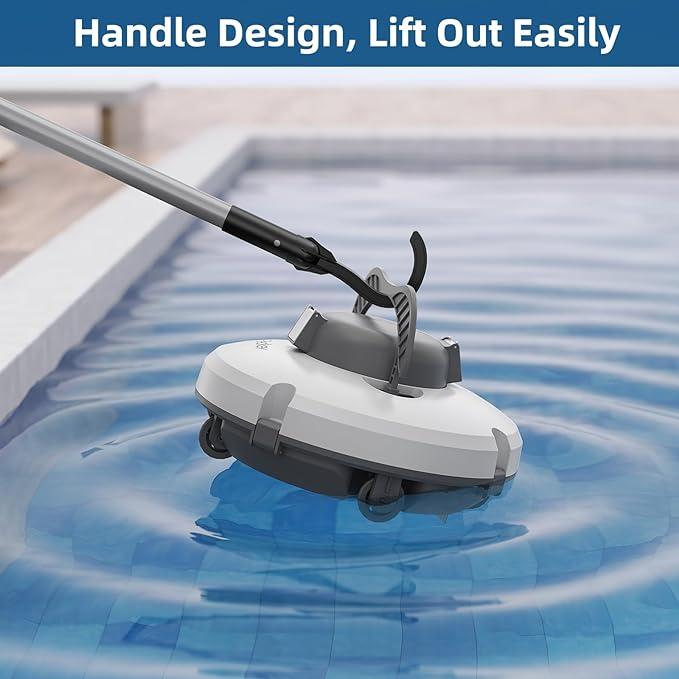 🔥Redkey Poolroboter 2026 Kabellos Poolsauger 6800mAh Akku Selbstparkend bis 200m² (Set, 45.000 Pa Saugkraft, intelligente Navigation & 180 Min. Laufzeit), Schnellladung, 45° Steigung, 90° Wandreinigung & 2 Jahre Garantie