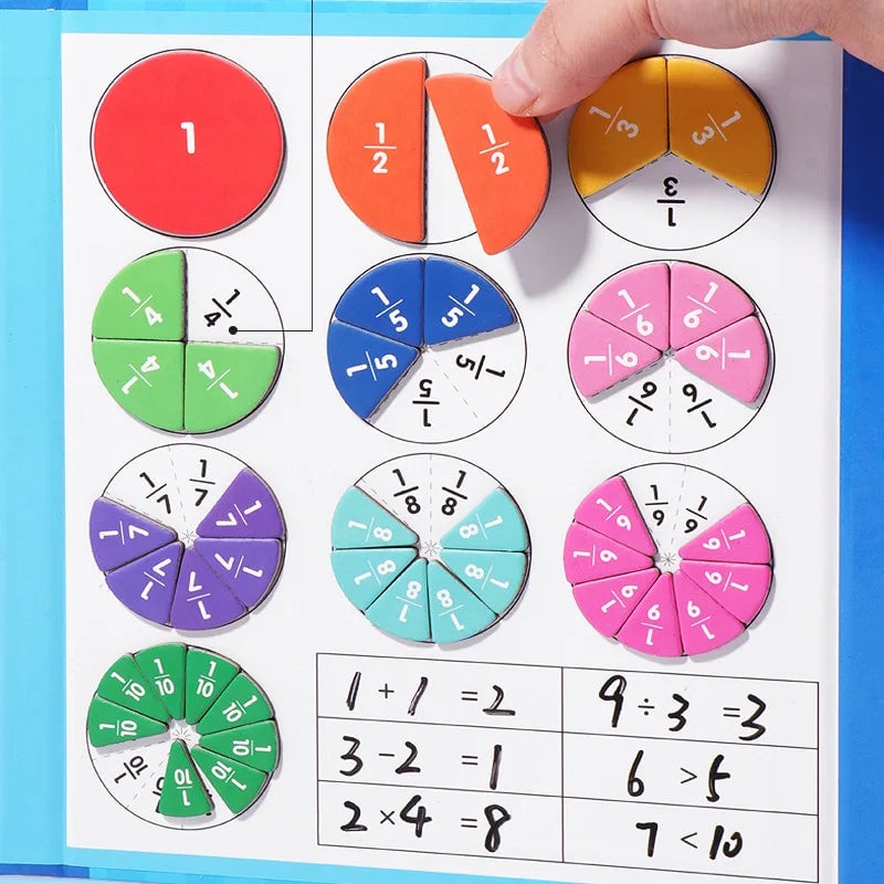 🧩 50% RABATT! 🎨 Magnetisches Bruchpuzzle für Kinder – Fördert Feinmotorik, bunt & sicher – Perfekt für spielerisches Lernen zu Hause ✨