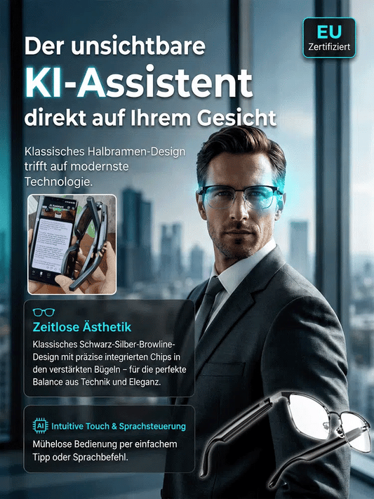 😎Intelligente KI-Brille mit integrierter Farbwechselfunktion, Touch-Steuerung, Sprachsteuerung und Echtzeitübersetzung.
