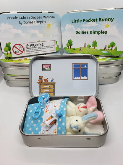 🔥Bestes Ostergeschenk 50 % RABATT – 🎁🐇Bunny Mummy Tiny Plush Pocket Tin