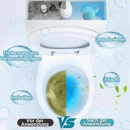 🔥🎁 2+1 GRATIS!!🥳✨ 2-in-1 WC-Reiniger & Lufterfrischer 🚽💙 Für ein strahlend sauberes Bad mit langanhaltend frischem Duft!