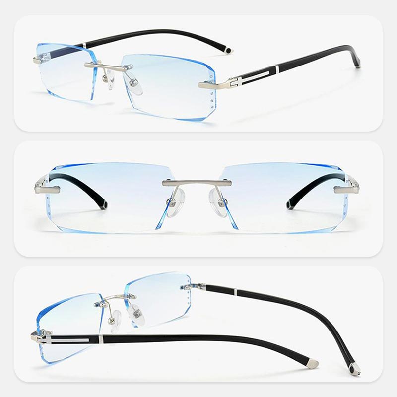 🔥Neue Saphir-Lesebrille mit hoher Härte und blauem Rand✨