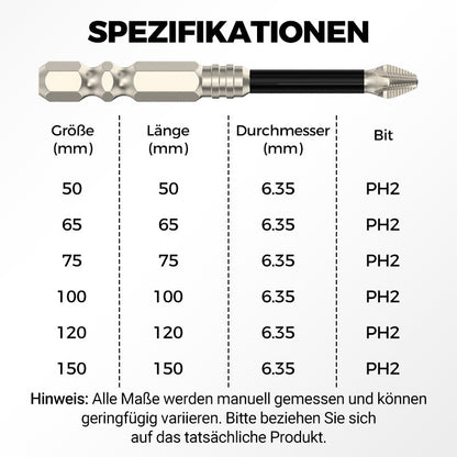 💥Neukunden-Special!K5 stoßfeste rutschfeste Bohrer, Schlagbohrer-Bit-Set, Titanlegierung stoßfest rutschfeste PH-Bits, hochmagnetische Schrauber-Bits