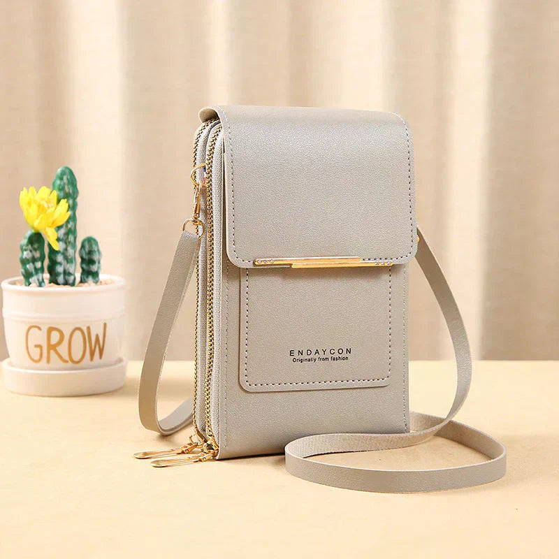✨️SONDERANGEBOT 2026👜 2-in-1 Handytasche zum Umhängen: Crossbody-Geldbörse mit Touchscreen-Fenster & RFID-Schutz