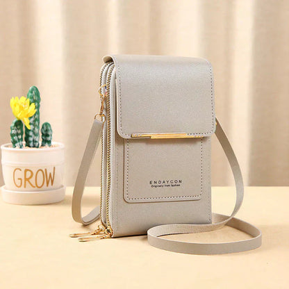 ✨️SONDERANGEBOT 2026👜 2-in-1 Handytasche zum Umhängen: Crossbody-Geldbörse mit Touchscreen-Fenster & RFID-Schutz