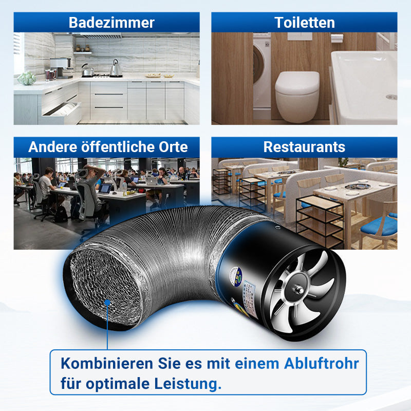 Starker Haushalts-Saugventilator für Rohre