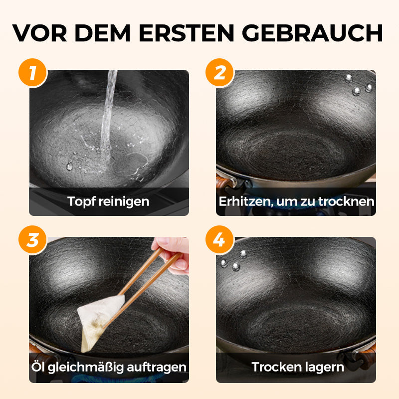 🔥Hot Sale 50% Rabatt🔥Kunsthandwerkliche, nicht emaillierte Gusseisen-Kasserolle