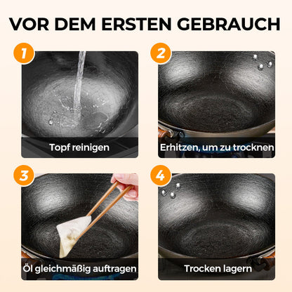 🔥Hot Sale 50% Rabatt🔥Kunsthandwerkliche, nicht emaillierte Gusseisen-Kasserolle