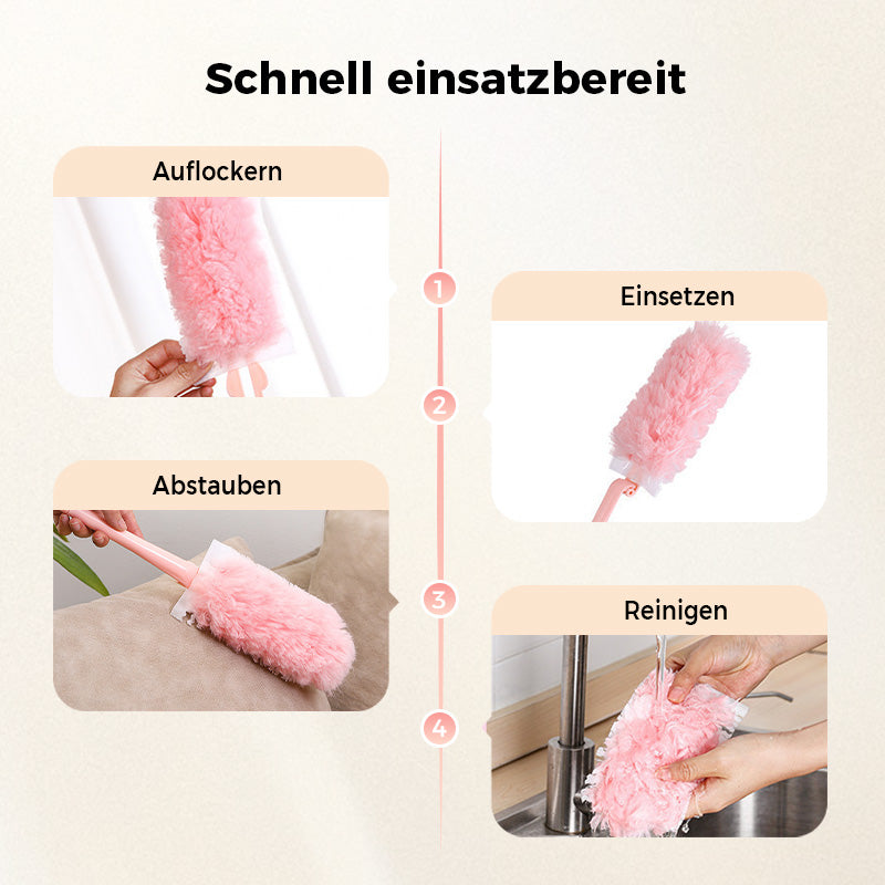 🧹📦Folierbarer und waschbarer Staubwedel für die Oberflächenreinigung