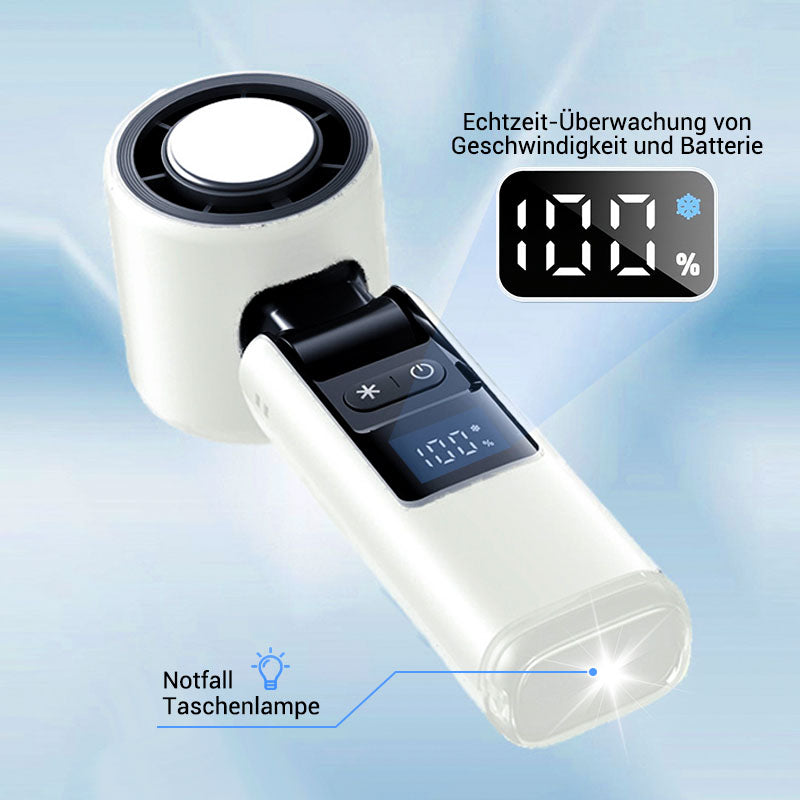 🧊 SOMMERAKTION -50%! 💦 2026 Mini-Röhrenventilator – Leistungsstarke Eiskühlung, 4000-mAh-Akku, 183 mm kompakt · Grau, Rosa & Weiß ❄️🔥