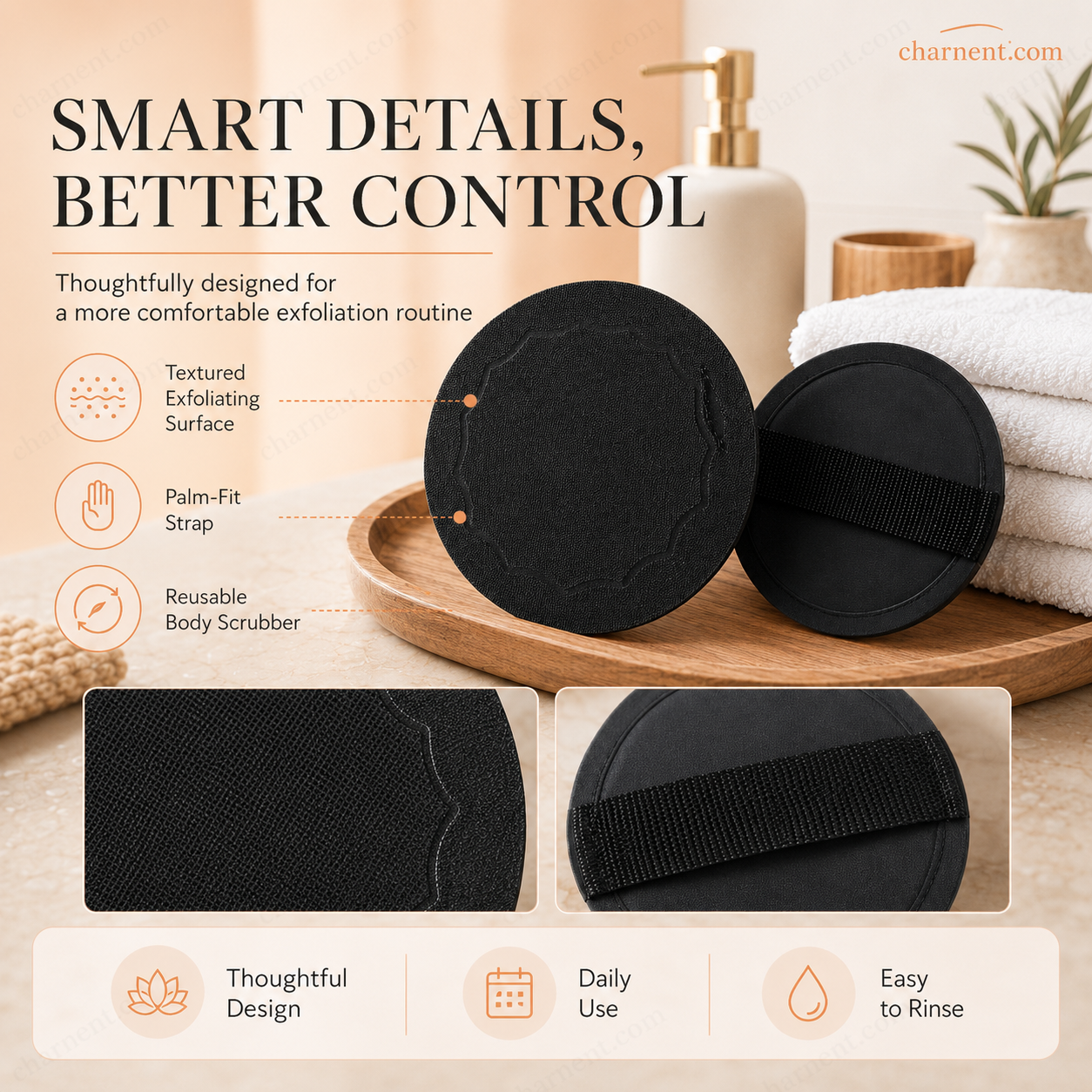 🧖‍♀️ KAUFE 1, ERHALTE 1 GRATIS! 🚿 Wiederverwendbare Peeling-Pads – Sanft & gründlich – Ideal für glatte, frische Haut – waschbar, langlebig & umweltfreundlich ✨🌿🛁