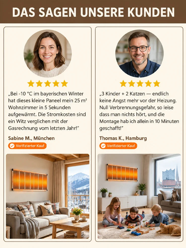 【5 Sekunden Schnellheizung】Deutsche High-Tech Graphen-Wandheizung
