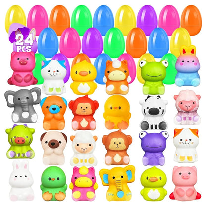 🔥LETZTER TAG – 49% RABATT🔥12/24 STÜCK OSTER-EIER MIT LANGSAM AUFGEHENDEN SQUISHY-SPIELZEUGEN