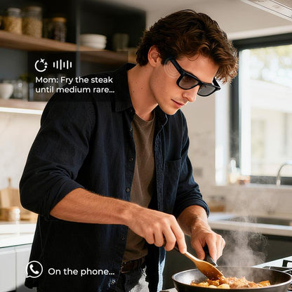 🥳 KI-Smart-Brille mit ChatGPT, 8-MP-Kamera und HD 1200P 4K-Videoaufzeichnung, Echtzeitübersetzung in über 160 Sprachen, Bluetooth 5.4, HiFi-Audio- und Musiksteuerung, intelligente Sonnenbrille mit Videoaufzeichnung für unterwegs