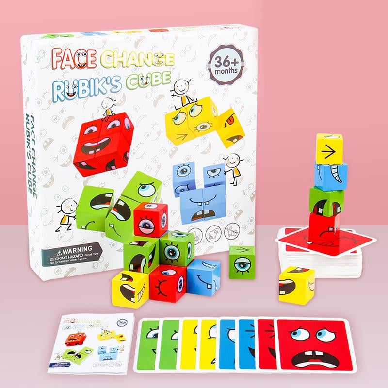 3D-Puzzle-Zauberwürfel mit Gesichtsveränderung