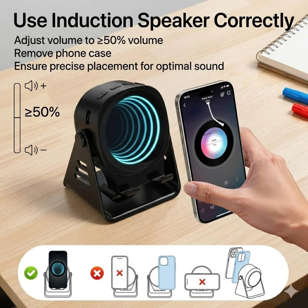 🥳2026 HEISSER VERKAUF🥳💞Über 50.000 verkauft!💥Surround-Sound-Effekt🎶 Induktive HiFi-Handyhalterung