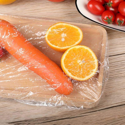 📢📢100 Pcs Einweg-Dehnfolien für Schalen und Teller, elastische Behälterdeckel, Alternative zu Frischhaltefolie für Reste, Obst, Gemüse und zur Lebensmittelaufbewahrung in der Küche