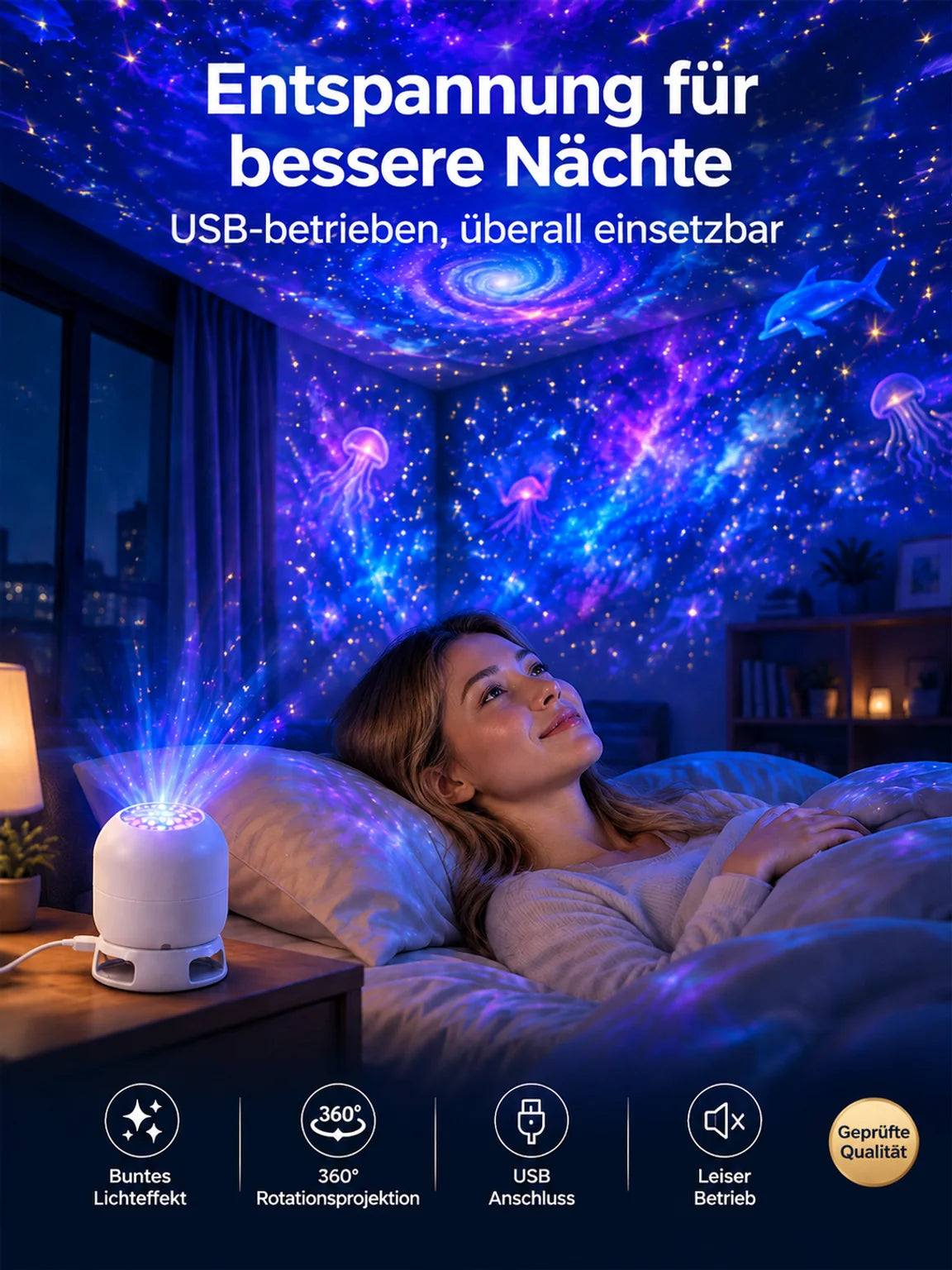 🔥Hausgebrauch Festliche Atmosphäre Projektorlampe